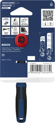 Kunci ratchet Bosch 1/4" dengan 72 gigi, baja krom vanadium.