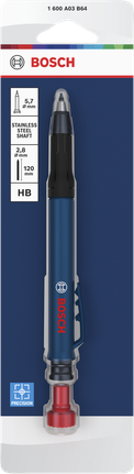 Pensil mekanik Bosch Deep Hole HB dengan isi pensil 2,8 mm.