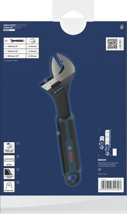 Set kunci pas Bosch 3 buah dengan pegangan ergonomis.
