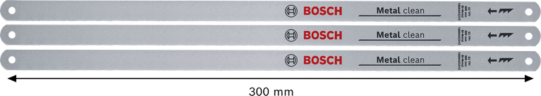 Bosch 300 mm mata gergaji besi bi-metal 32 TPI, isi 3 buah.