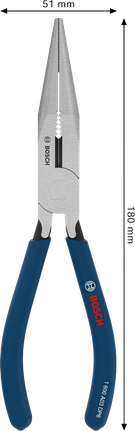 Tang hidung panjang Bosch 180 mm dengan gagang anti selip.