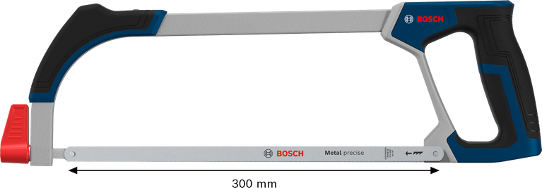 Gergaji besi bi-metal Bosch 300 mm untuk pemotongan logam yang presisi.