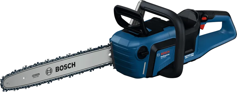 Gergaji rantai tanpa kabel Bosch GKE 18V-40 dengan motor tanpa sikat.