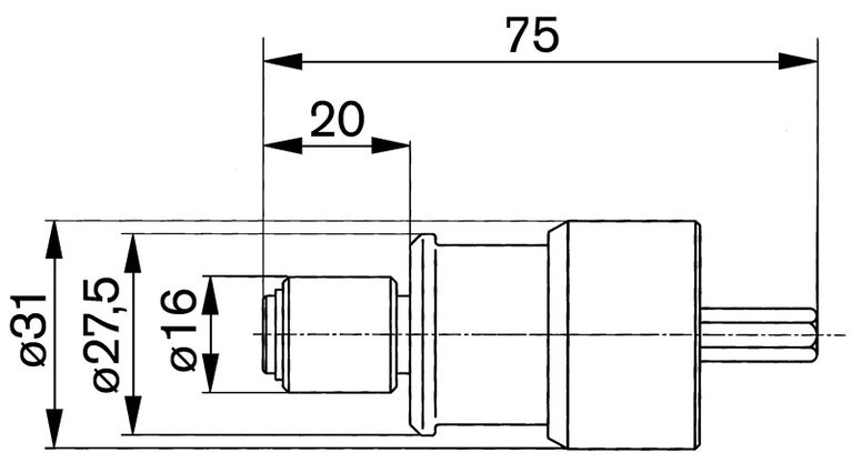 Kepala sekrup 1/4" - QQC