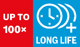 Tahan hingga 100x lebih lama dari bilah S1122BF Bosch pada material keras